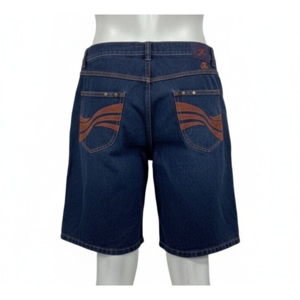 VTG Y2K JINZU Jeans Men's Baggy Denim Shorts Jorts Size 42 Hip Hop Skater Grunge